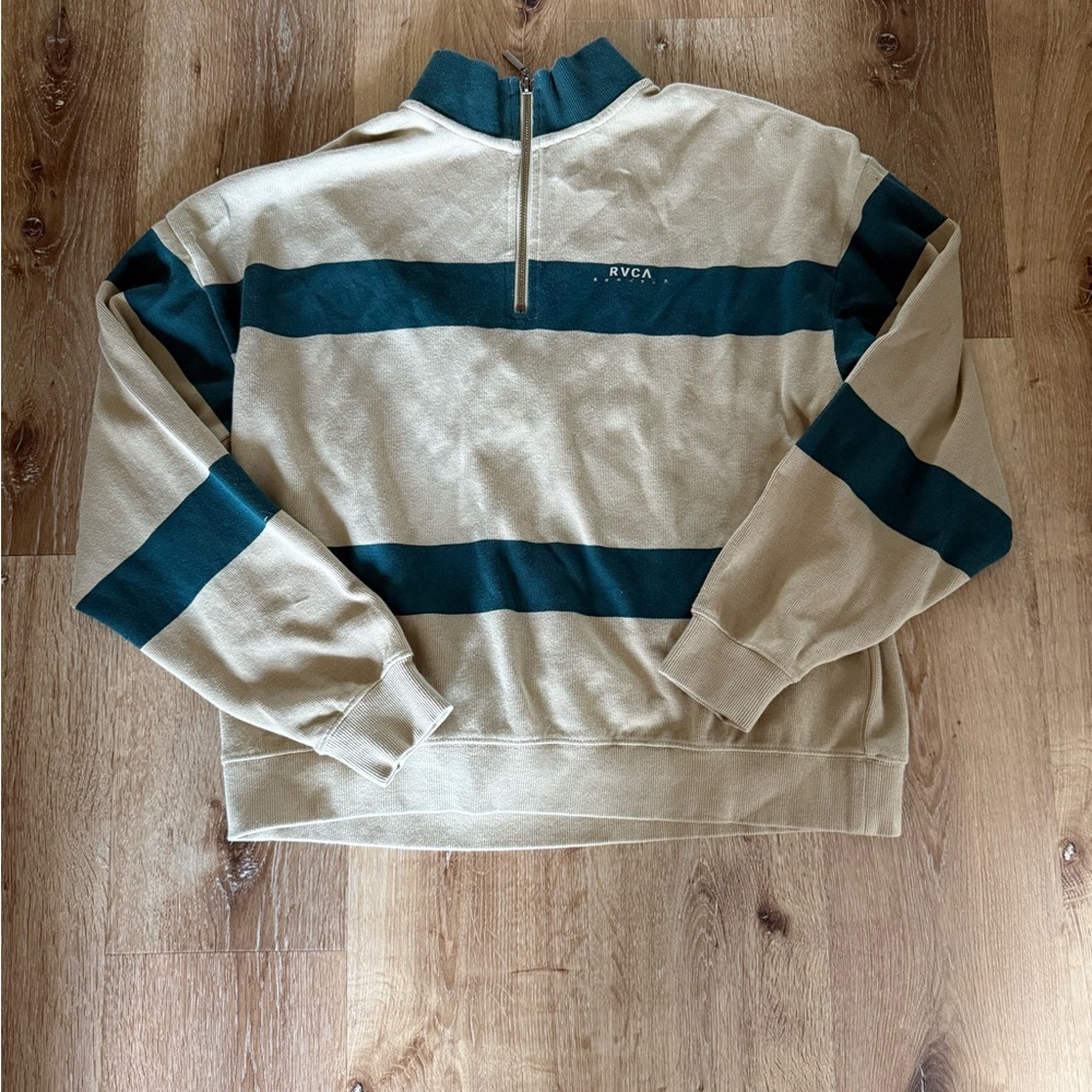rvca half zip crew neck